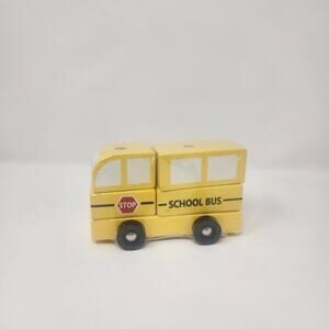 Wood Stacking School Bus